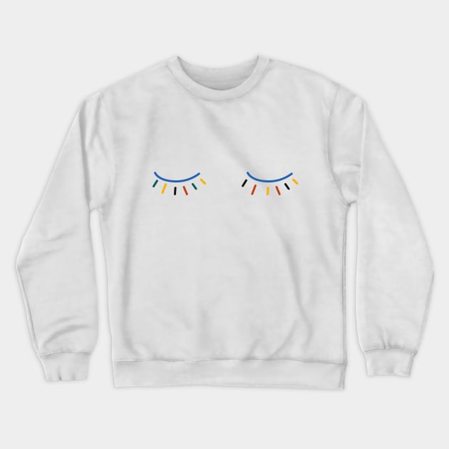 Eyelashes Crewneck Sweatshirt by technicolorable